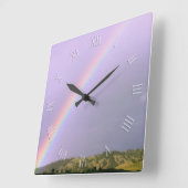 Over de heuvels Regenboog Vierkante Klok (Hoek)