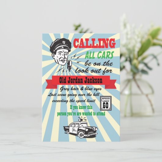 Over de heuvelsnelheidslimiet kopt uitnodiging op (Staand voorkant)