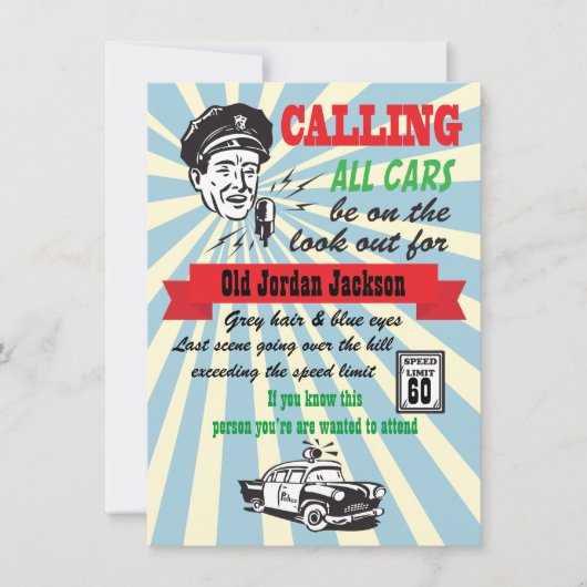 Over de heuvelsnelheidslimiet kopt uitnodiging op  (Voorkant)