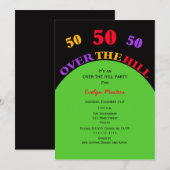 Over de Hill 50ste Verjaardagsfeestuitnodiging Kaart (Voorkant / Achterkant)