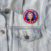 OVER DE HILL - ANTIHILLARY CLINTON RONDE BUTTON 5,7 CM (In situ)