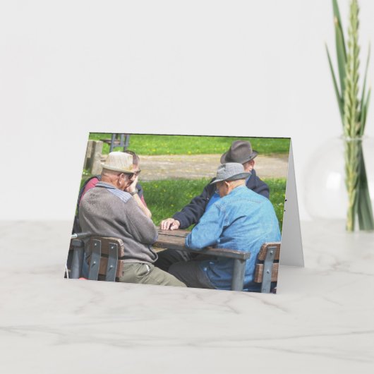 OVER DE HILL BIRTHDAY-KAARTEN VOOR HEM OUDE MANNEN KAART (Voorkant)