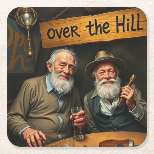 Over de Hill Club 2 Kartonnen Onderzetters (Voorkant)