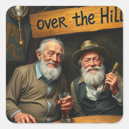 Over de Hill Club 2 Vierkante Sticker