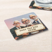 Over de Hill Club Kartonnen Onderzetters (Schuin)