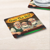 Over de Hill Club Kartonnen Onderzetters (Schuin)