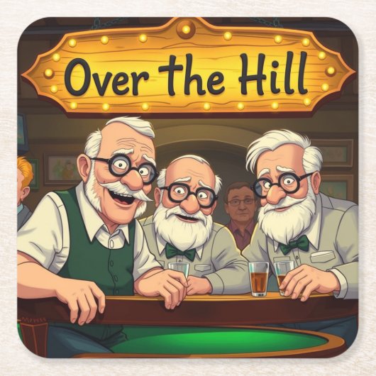 Over de Hill Club Kartonnen Onderzetters (Voorkant)