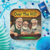 Over de Hill Club Papieren Bordje (Feest)
