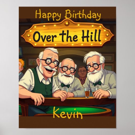 Over de Hill Club Poster (Voorkant)