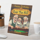 Over de Hill Club Reclamebord Met Voetstuk (Insitu)