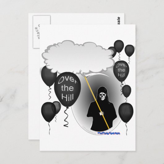 Over de Hill Grim Reaper verjaardag Briefkaart (Voorkant / Achterkant)