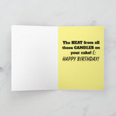 OVER DE HILL HOT GIRL FUNNY BIRTHDAY KAART (Binnen)