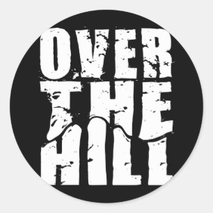 OVER DE HILL RONDE STICKER
