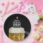 Over de Hill Tombstone Verjaardag Papieren Bordje (Feest)