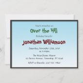 Over de Hill verjaardagsfeestuitnodigingen Kaart (Achterkant)