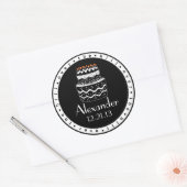 Over de Hill verjaardagstaart Ronde Sticker (Envelop)