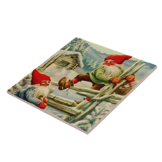 “Over de houten schutting” Kabouters door Jenny Ny Tegeltje (Zijkant)