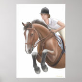 Over de Hurdle Equestrian Print (Voorkant)