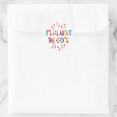 Over de jaren 60 ronde sticker (Tas)