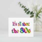 Over de jaren 80 briefkaart (Staand voorkant)