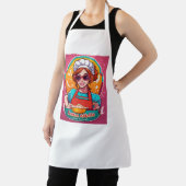 Over de keuken chef-kok tellen animatie schort (Insitu)