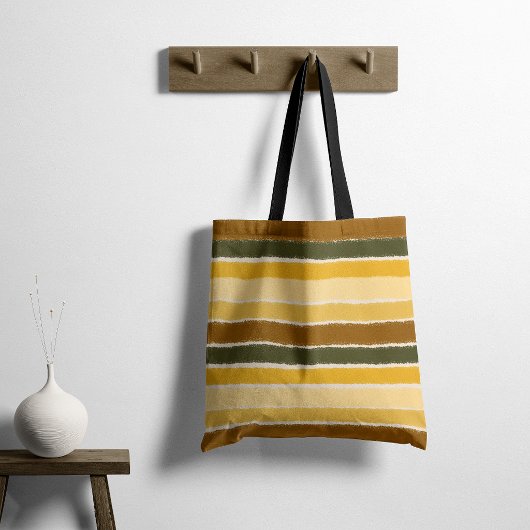 Over De Lijnen Warm Aards Tote Bag