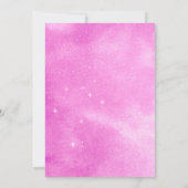 Over de Maan Baby Girl Shower Uitnodiging (Achterkant)