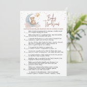 Over de Maan Baby Shower Baby Tradities Kaart (Staand voorkant)