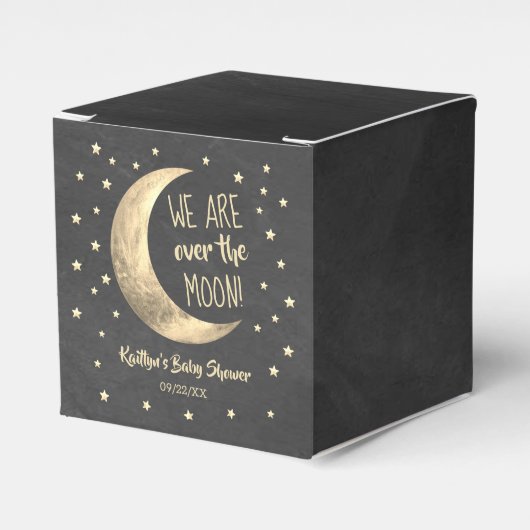 Over de maan | BABY SHOWER Bedankdoosjes (Voorkant Zijde)