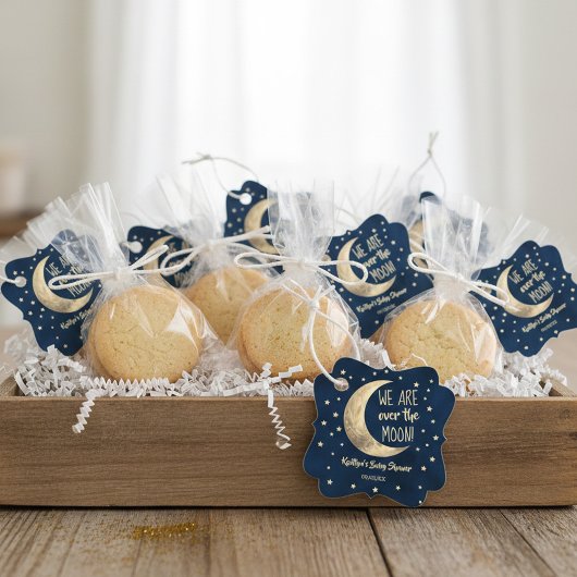 Over de maan | BABY SHOWER Bedankjes Labels