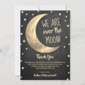 Over de maan | BABY SHOWER Bedankkaart (Voorkant)