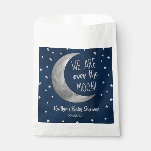 Over de maan | BABY SHOWER Bedankzakje (Voorkant)