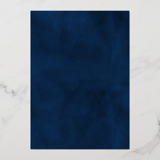 Over de maan | Baby shower Dank u wel Folie Uitnodiging (Achterkant)