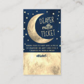 Over de maan | Baby shower Diaper Raffle Ticket Informatiekaartje (Voorkant)