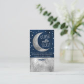 Over de maan | Baby shower Diaper Raffle Ticket Informatiekaartje (Staand voorkant)