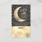 Over de maan | Baby shower Diaper Raffle Ticket Informatiekaartje (Voorkant)