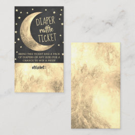 Over de maan | Baby shower Diaper Raffle Ticket Informatiekaartje
