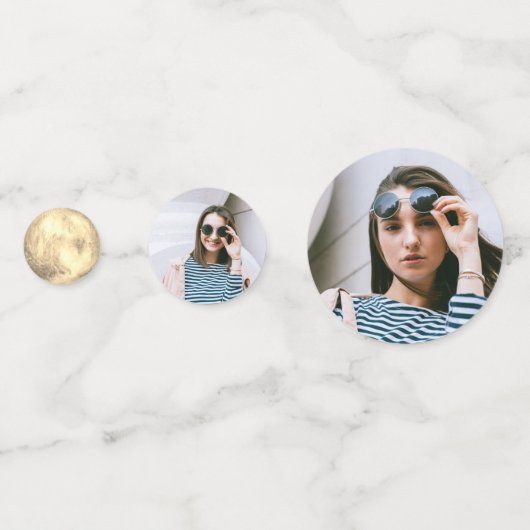 Over de maan | Baby shower Foto Confetti (Achterkanten)