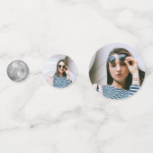 Over de maan | Baby shower Foto Confetti (Achterkanten)