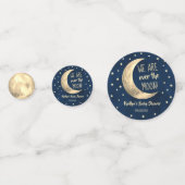 Over de maan | Baby shower Foto Confetti (Voorkanten)