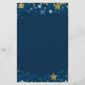 Over de maan Baby shower Gold Glitter Bingo Games (Achterkant)