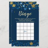 Over de maan Baby shower Gold Glitter Bingo Games (Voorkant / Achterkant)
