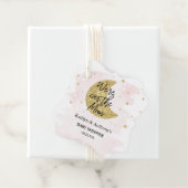 Over de maan | Baby shower meisjes Bedankjes Labels (In situ)