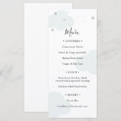 Over de Maan Baby shower Menu (Voorkant / Achterkant)