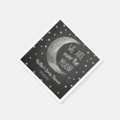 Over de maan | Baby shower Napkins Servet (Hoek)