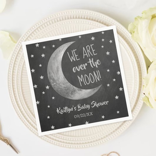 Over de maan | Baby shower Napkins Servet