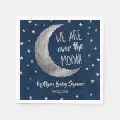 Over de maan | Baby shower Napkins Servet (Voorkant)