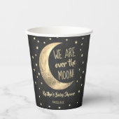 Over de maan | BABY SHOWER Papieren Bekers (Voorkant)