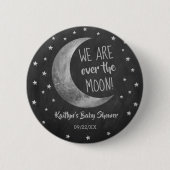 Over de maan | BABY SHOWER Ronde Button 5,7 Cm (Voorkant)