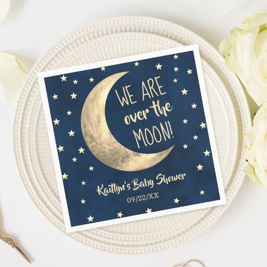 Over de maan | BABY SHOWER Servet